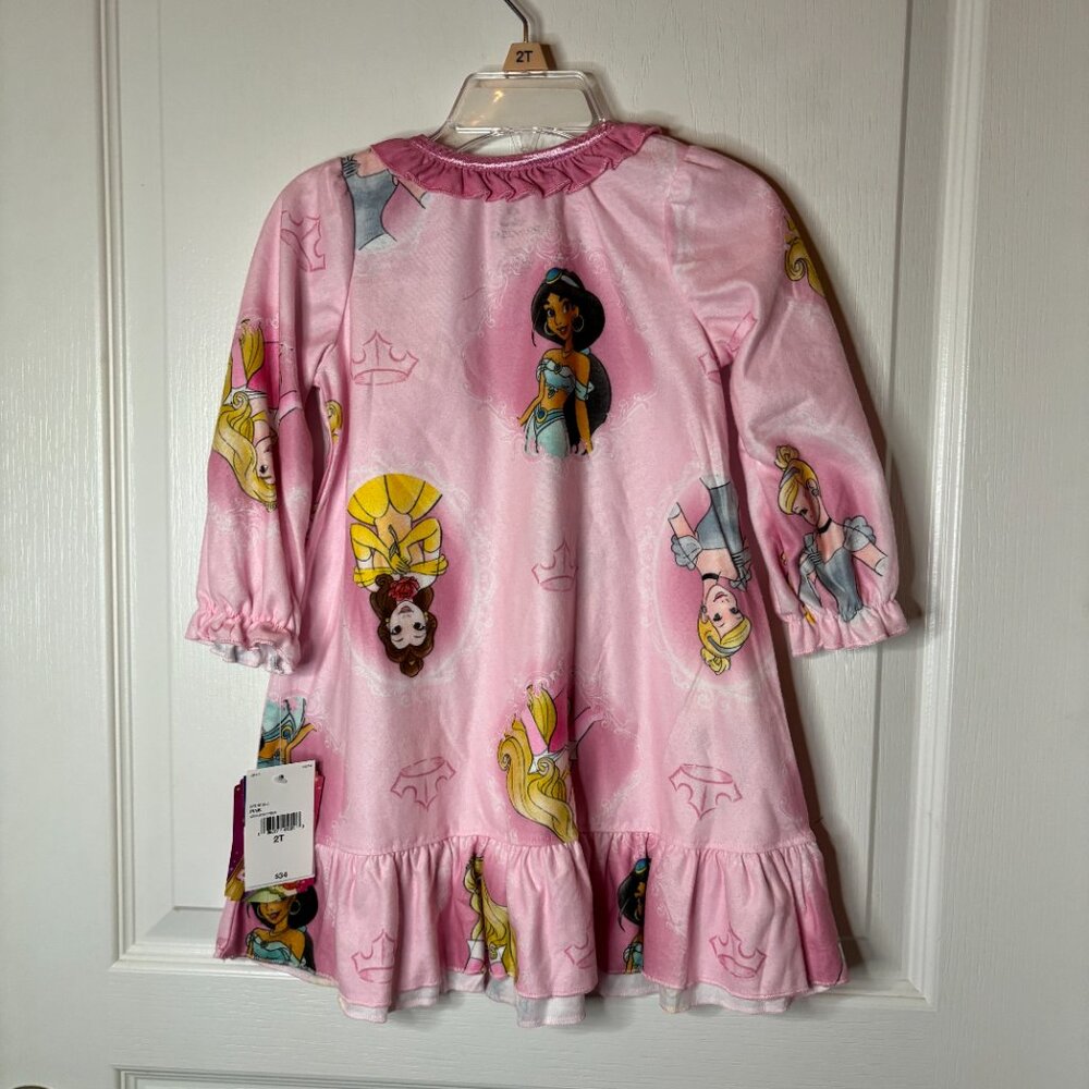 Disney Toddler Girls Princess Long Sleeve Nightgown Pajama Sleepwear, Size 2T - Picture 5 of 5